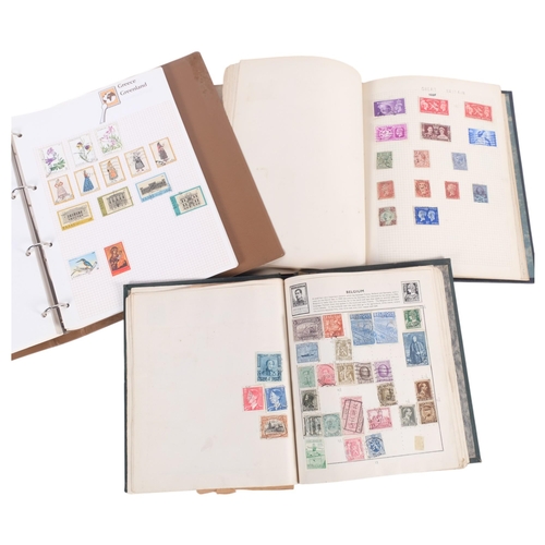 694 - A group of 3 stock book stamp albums, including stamps from the UK and worldwide