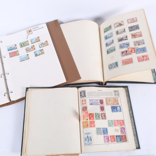 694 - A group of 3 stock book stamp albums, including stamps from the UK and worldwide