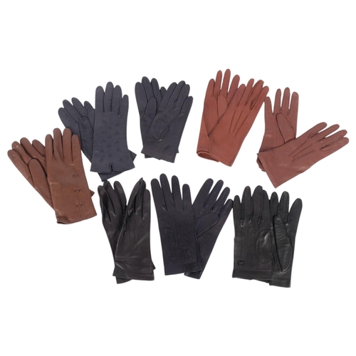 94 - A collection of lady's leather gloves, silk scarves including Liberty, Guy Laroche, Laura Ashley, et... 