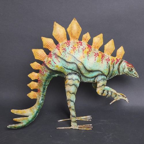 3091 - Metal Dinosaur Sculpture 
A bizarre art piece made from welded metal pieces and meticulously hand pa... 