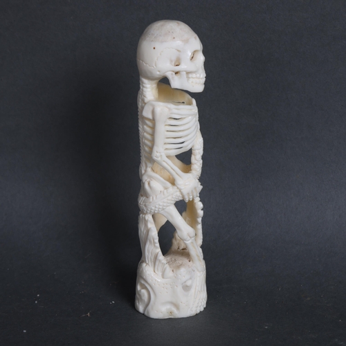 3141 - Curiosity / Macabre: Hand-carved Water Buffalo Bone Skeleton
An interesting carving of a stood skele... 