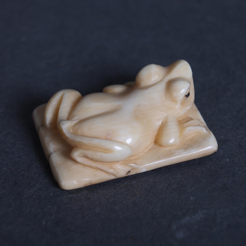 3159 - Netsuke: Frog, carved from Mammoth tusk ivory
Exquisitely carved from this ~15,000 year old material... 