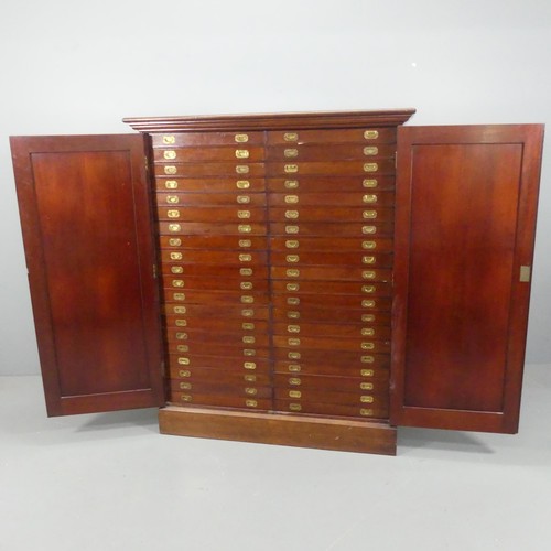 3000 - A fine Victorian mahogany floor standing specimen collectors cabinet, the fielded panelled cabinet d... 