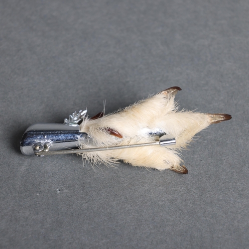 3170 - Taxidermy: Scottish Grouse Foot Brooch. 
These were popular tourist souvenirs from the Scottish high... 