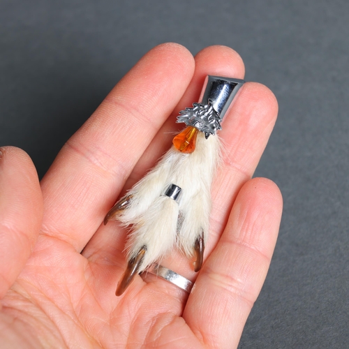 3170 - Taxidermy: Scottish Grouse Foot Brooch. 
These were popular tourist souvenirs from the Scottish high... 