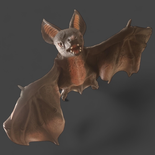 3362 - A large hanging vinyl model of a bat.