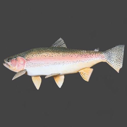 3372 - Clive Fredrikson - a stained pine and 3-dimensional advertising sign, 'Rainbow Trout, the connoisseu... 