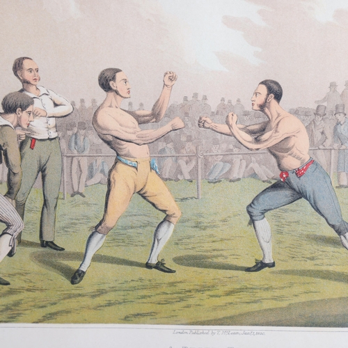 3402 - Curiosity/Macabre : Henry Alken, a coloured aquatint, 'A Prize Fight', framed and glazed, 42cm x49cm... 