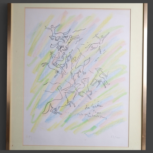 3404 - Jean Cocteau (1889-1963), a limited edition lithograph, 53/150, signed on plate, based on studies fo... 