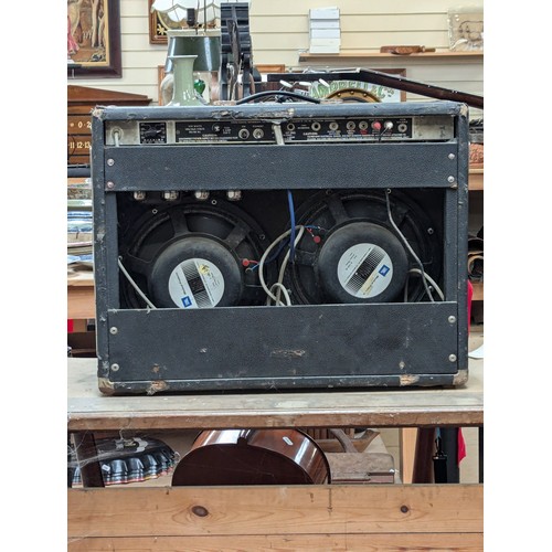 243 - A Fender Silverface Twin Reverb guitar amplifier, USA-made, circa 1970s, the amp contains 2JBLK120 1... 