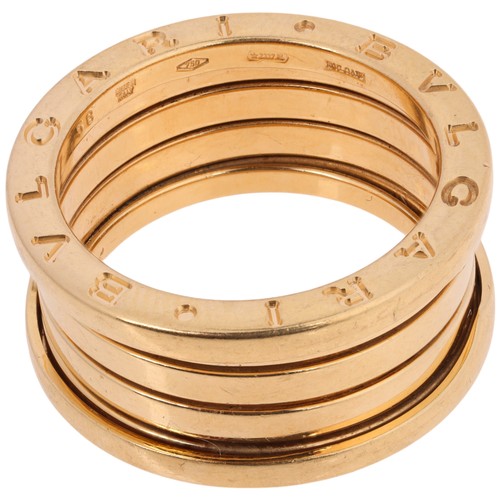 23 - BULGARI - A 'B.zero1' Band Ring, 

the multi-layered band having sprung interior and signed on both ... 