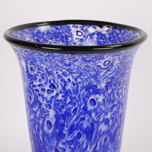 24 - PAOLO CREPAX (b.1949), a Murano glass footed vase, inscribed to base with makers name, numbered 1/1 ... 