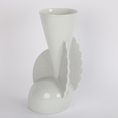 26 - MATTEO THUN for Memphis, Milano, a procelain Lagoda vase, circa 1980s. makers marks to base, height ... 