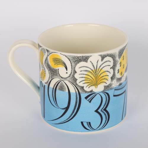 4 - ERIC RAVILIOUS (1903-1942) for Wedgwood,  a George VI coronation mug, 1937, transfer-printed ceramic... 