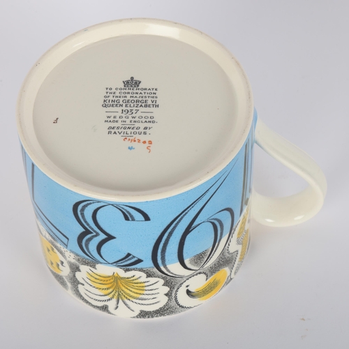 4 - ERIC RAVILIOUS (1903-1942) for Wedgwood,  a George VI coronation mug, 1937, transfer-printed ceramic... 