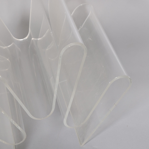 62 - A 1980s' Conran clear acrylic magazine rack, height 42cm