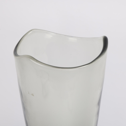 118 - PER LUTKEN for Holmegaard, a smoked glass vase, marked to base, Holmegaard 11689, height 26.5cm