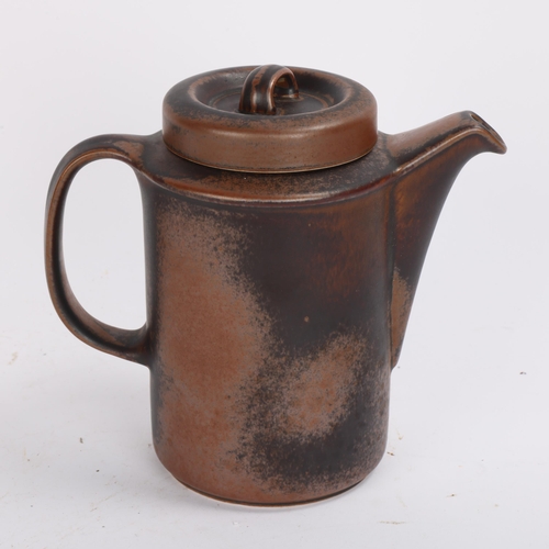 191 - A 1960s/70s' stoneware coffee pot, marked S to base, height 19cm