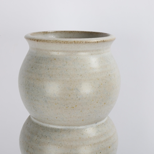 73 - THOMAS PLOWMAN (b.1934-), a tall Stalham pottery stoneware sectional vase, makers mark and pottery m... 