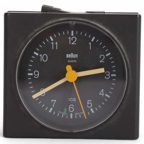 91 - A Braun Type 4744/AB7 battery operated clock designed by Dietrich Lubs, 1990s and a 1960s Blessing, ... 