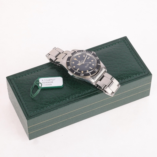 1004 - ROLEX - a Vintage stainless steel Oyster Perpetual Submariner 'James Bond' automatic bracelet watch,... 