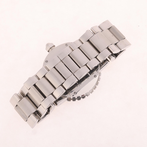 1008 - CHAUMET - a stainless steel Class One automatic calendar bracelet watch, ref. 628, black textured di... 