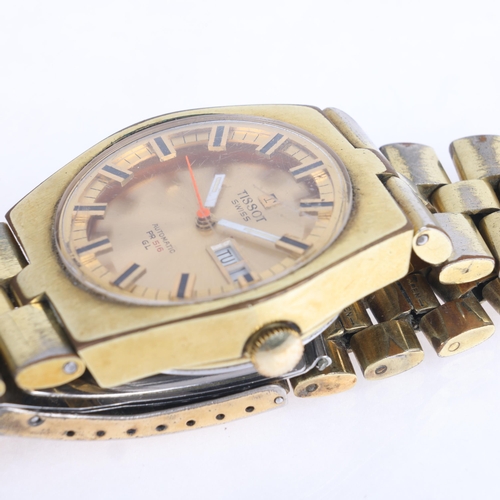 1020 - TISSOT - a gold plated stainless steel PR516 automatic calendar bracelet watch, ref. 46672-2X, circa... 