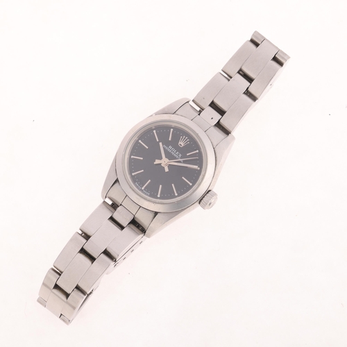 1026 - ROLEX - a lady's stainless steel Oyster Perpetual automatic bracelet watch, ref. 76080, circa 1999, ... 