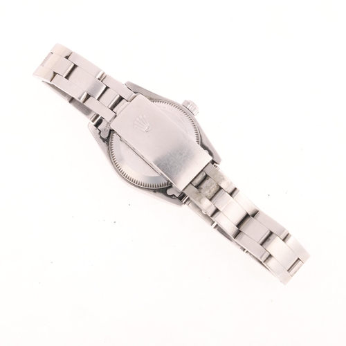 1026 - ROLEX - a lady's stainless steel Oyster Perpetual automatic bracelet watch, ref. 76080, circa 1999, ... 