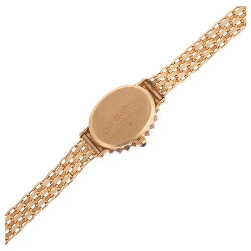 1038 - LUCIEN PICCARD - a lady's 14ct gold diamond quartz bracelet watch, ref. 23018, mother-of-pearl dial ... 