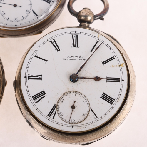 1053 - 3 pocket watches, including silver pair-cased example by John Costen of Kirkham, retailed by Ralph S... 