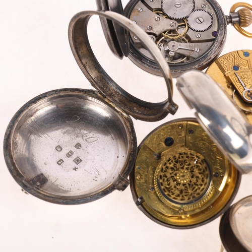 1053 - 3 pocket watches, including silver pair-cased example by John Costen of Kirkham, retailed by Ralph S... 