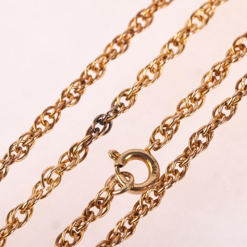 1200 - A 9ct gold Prince of Wales link chain necklace, 72cm, 10.5g