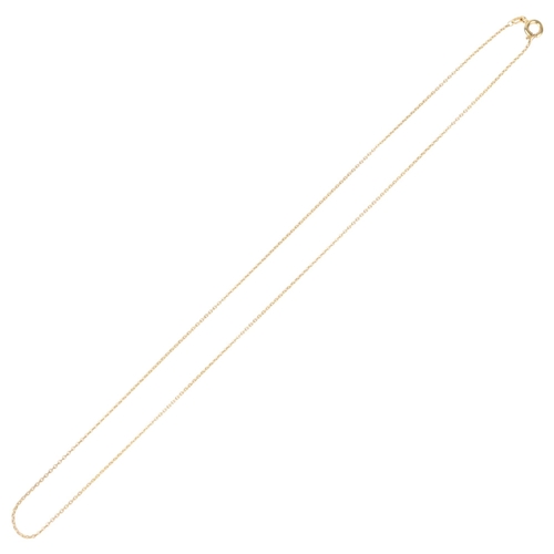 1302 - A 14ct gold cable link chain necklace, 44cm, 1.6g