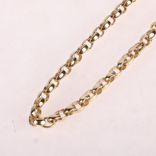 1316 - An Italian 9ct gold tulip link chain bracelet, 18.5cm, 10.8g