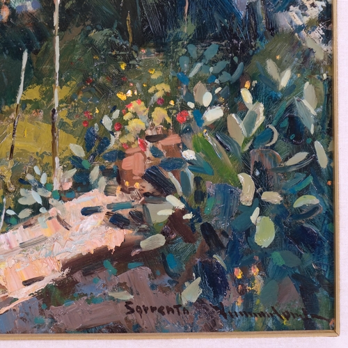 207 - Vincenzo Aprile (born 1952), Sorrento, oil on board, 78cm x 58cm, framed