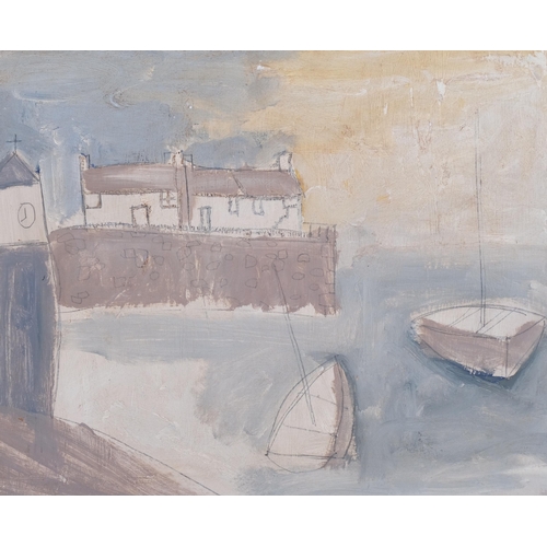 233 - Cornish harbour scene, contemporary oil on board, unsigned, 33cm x 41cm, framed