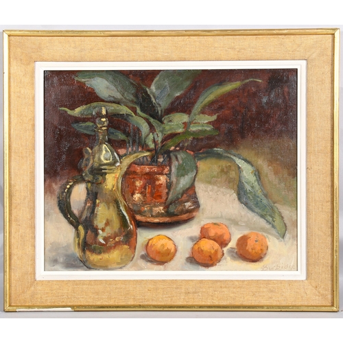 236 - Burbidge, still life study, oil on board, 40cm x 50cm, framed