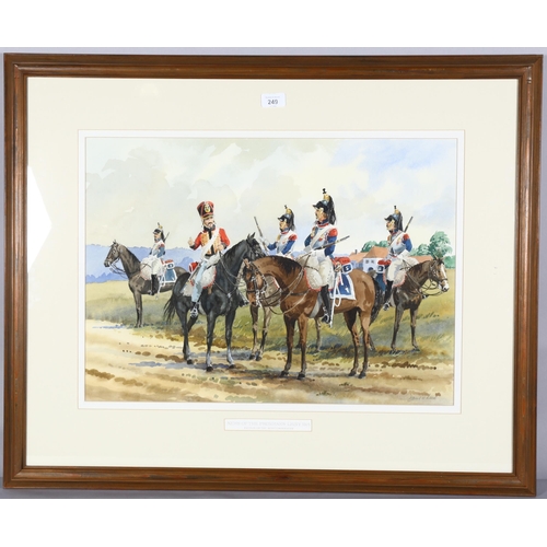 249 - David Reed, News Of The Prussians Ligny 1815, watercolour, late 20th century, 42cm x 60cm, framed