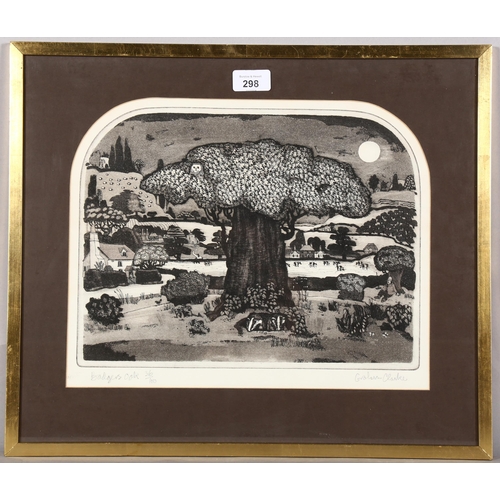 298 - Graham Clarke (born 1941), Badgers Oak, limited edition etching, 36 of 100, signed in pencil, 29cm x... 