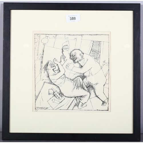 388 - George Grosz (1893-1959), lithograph on paper, Eheszene – Marriage Scene (1915), 20.5cm x 19.5cm, mo... 