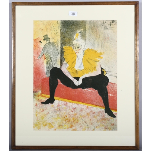 400 - Henri Toulouse-Lautrec (1864-1901), limited edition lithograph in five colours on watermarked paper,... 