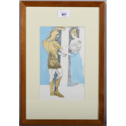 401 - Elizabeth Frink (1930-1993), lithograph on Antique laid paper, Glorious Hector held out his arms to ... 