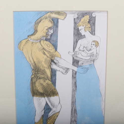 401 - Elizabeth Frink (1930-1993), lithograph on Antique laid paper, Glorious Hector held out his arms to ... 