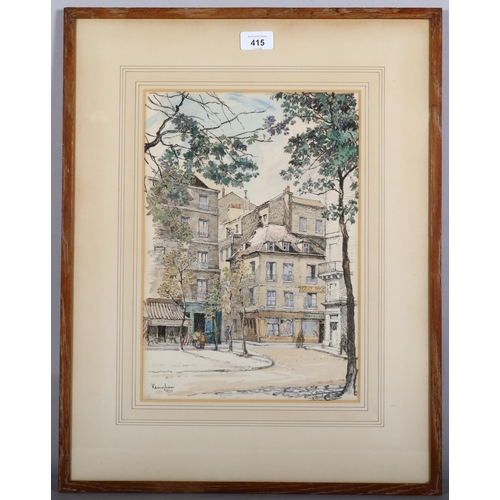 415 - D.S.Vaughan (XX), signed limited edition print on paper, Rue Gosliu, Paris, signed and dated 1933, 3... 