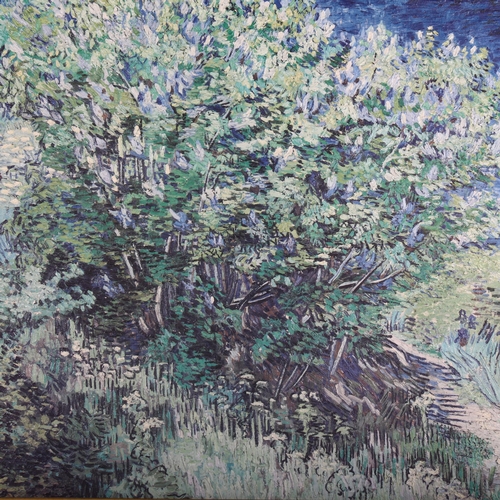 425 - After Vincent Van Gough, Lilac Bush, artagraph oil on canvas no. 51/300, canvas dimensions 72cm x 92... 