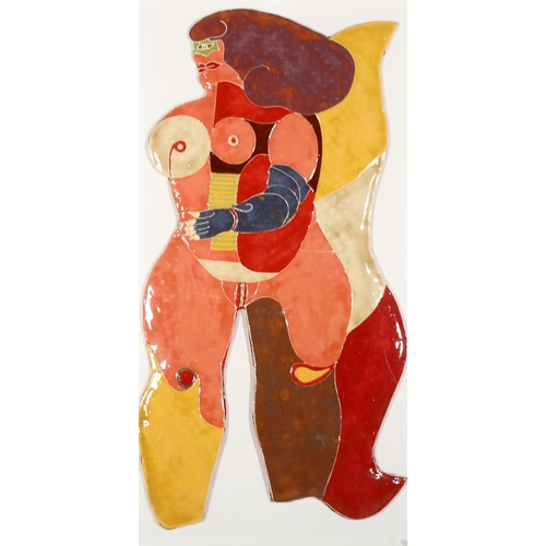 458 - Richard Lindner, Blauer Busenengel 1970, sculpture made from baked gingerbread, mounted in perspex a... 