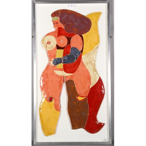 458 - Richard Lindner, Blauer Busenengel 1970, sculpture made from baked gingerbread, mounted in perspex a... 