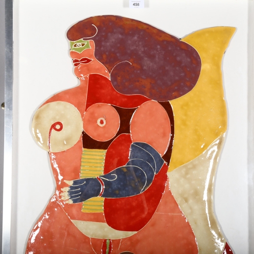 458 - Richard Lindner, Blauer Busenengel 1970, sculpture made from baked gingerbread, mounted in perspex a... 