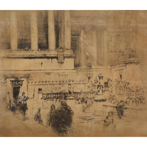 460 - William Walcott, 2 etchings, Stadium of Domitian and The Forum, unframed (2)